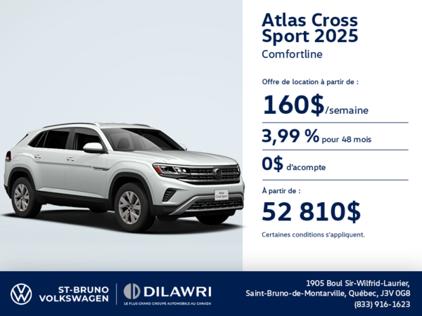 Procurez-vous le Volkswagen Atlas Cross Sport 2025