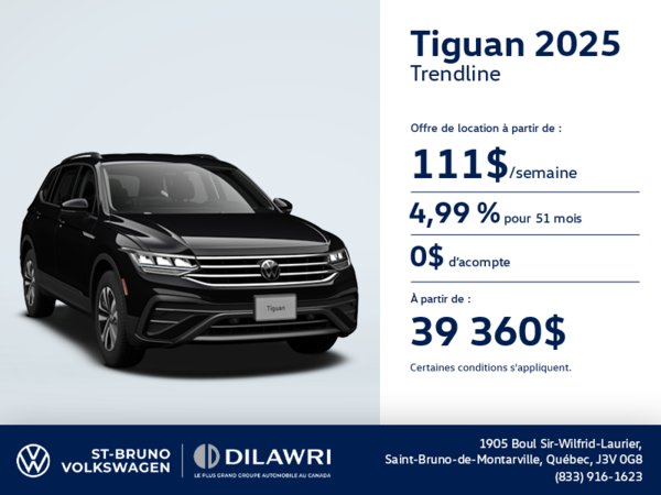 Procurez-vous le Volkswagen Tiguan 2025