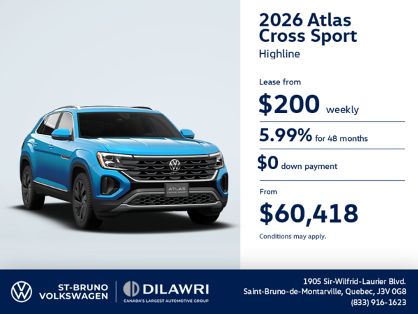 Get the 2026 Volkswagen Atlas Cross Sport