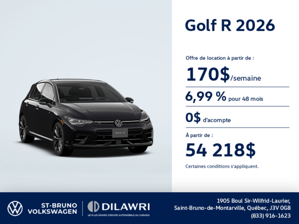 Procurez-vous la Volkswagen Golf R 2026