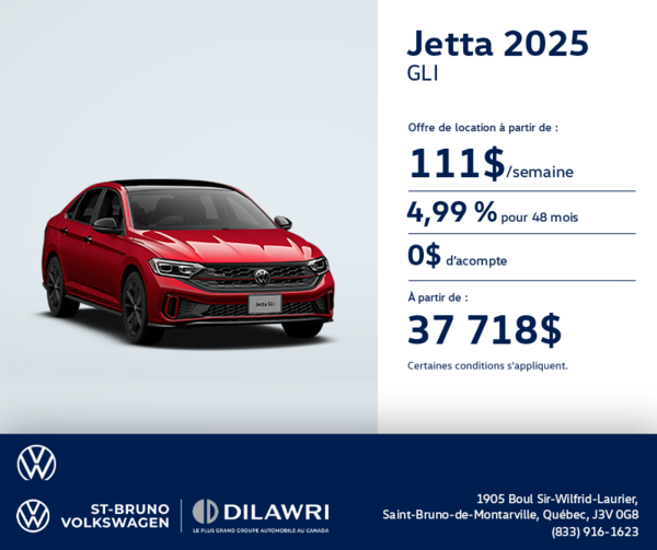 Procurez-vous la Volkswagen Jetta Gli 2025