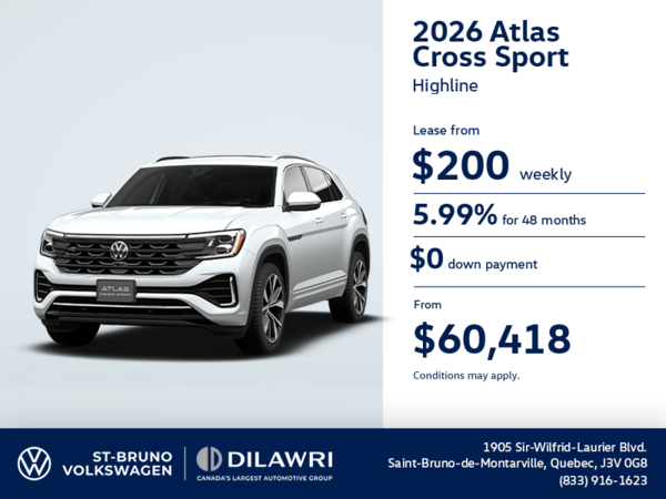 Get the 2026 Volkswagen Atlas Cross Sport