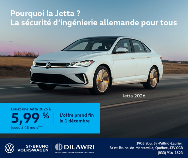 Procurez-vous la Volkswagen Jetta 2026