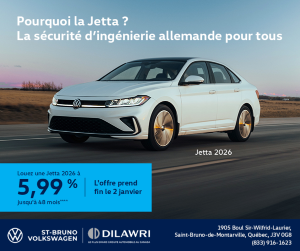Procurez-vous la Volkswagen Jetta 2026