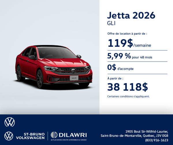Procurez-vous la Volkswagen Jetta Gli 2025