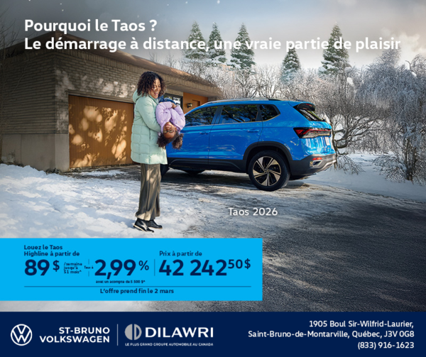 Procurez-vous le Volkswagen Taos 2026