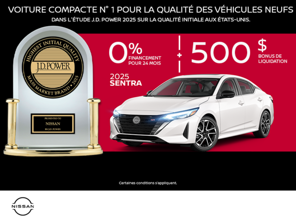 Obtenez la Sentra 2025 !