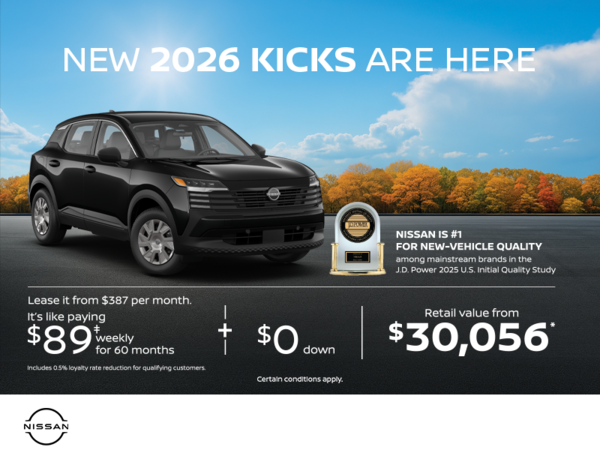 Get the 2026 Kicks Today!