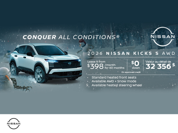 Get the 2026 Kicks S Today!