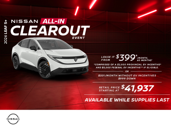 Get the 2026 Leaf  S+ Today!