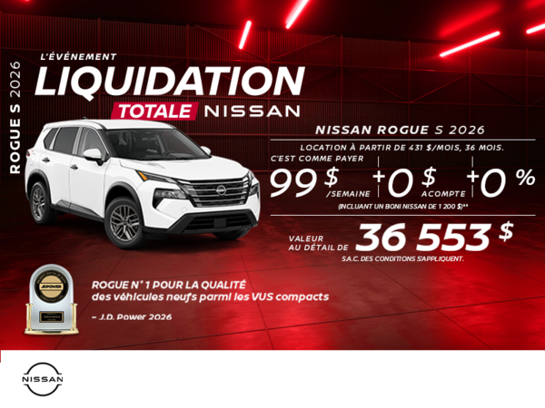 Obtenez le Rogue S 2026!