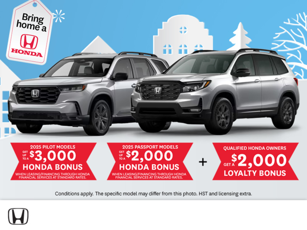 Get the 2025 Honda Passport and the 2025 Honda Pilot!