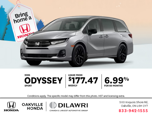 Get the 2026 Honda Odyssey!