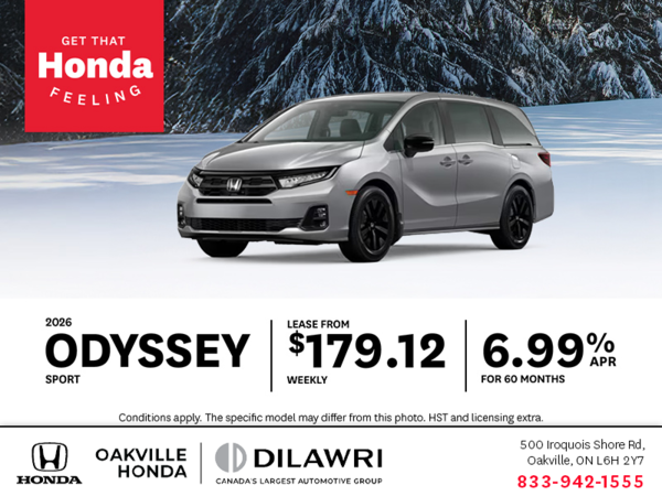Get the 2026 Honda Odyssey!