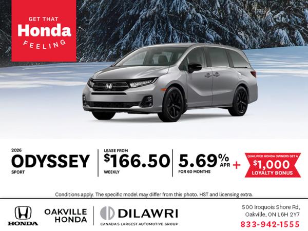 Get the 2026 Honda Odyssey!