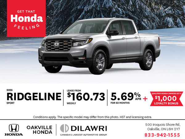 Get the 2026 Honda Ridgeline!