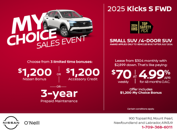 Get the 2025 Nissan Kicks S Today!