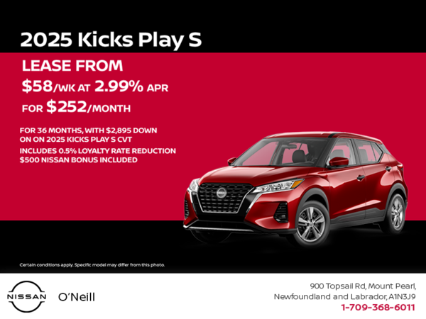 Get the 2025 Nissan Kicks Play S Today!