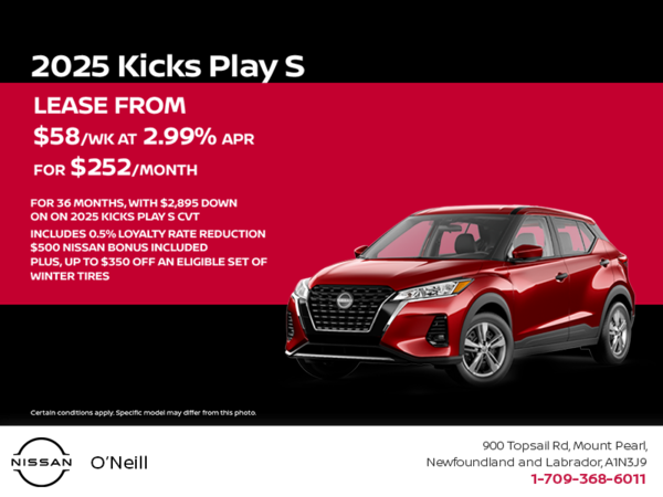 Get the 2025 Nissan Kicks Play S Today!