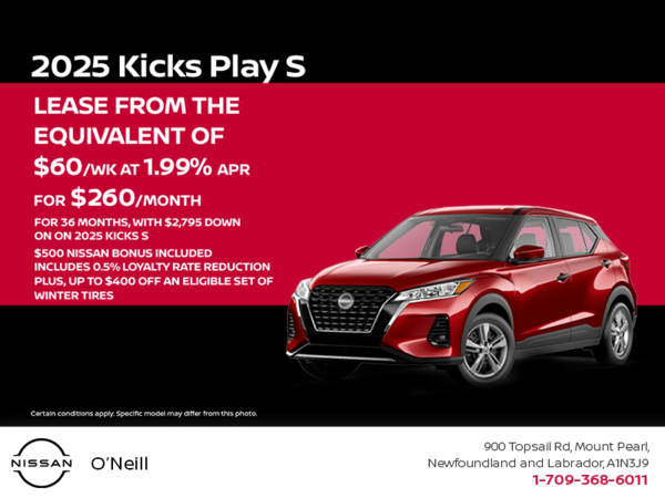 Get the 2025 Nissan Kicks Play S Today!