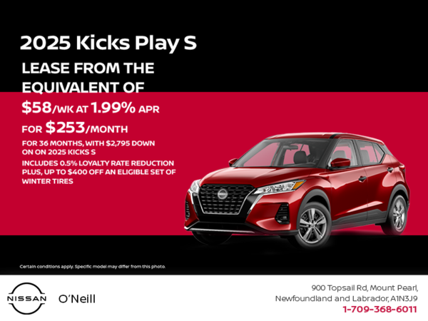 Get the 2025 Nissan Kicks Play S Today!