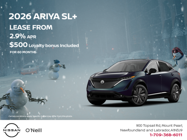 Get the 2026 Ariya SL+ Today!