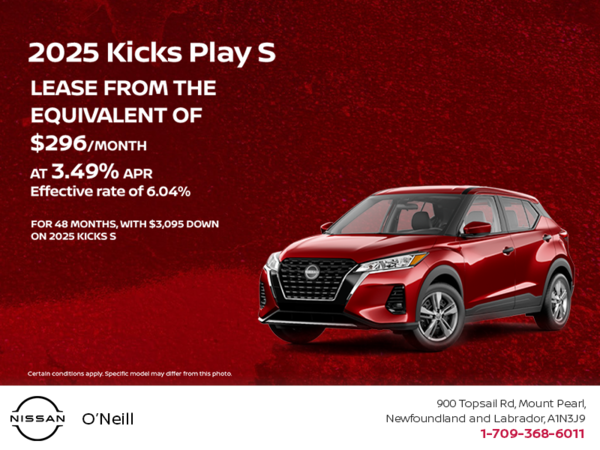 Get the 2025 Nissan Kicks Play S today!