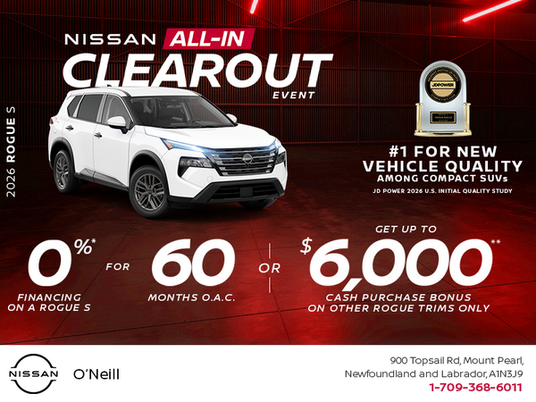 Get the 2026 Nissan Rogue S Today!