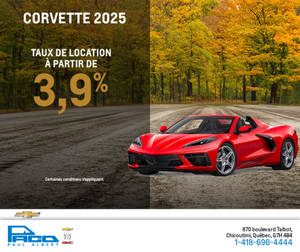 Procurez-vous le Chevrolet Corvette 2025