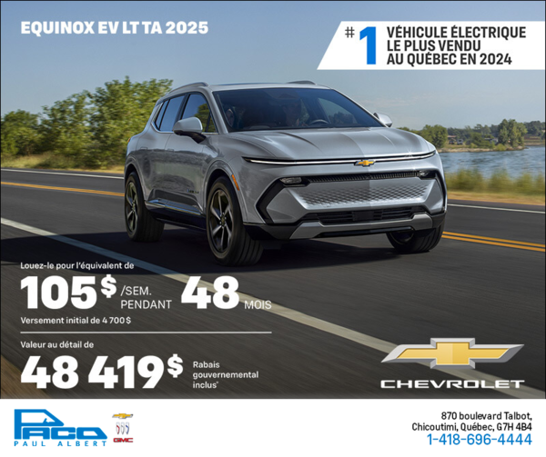 Procurez-vous le Chevrolet Equinox EV 2025