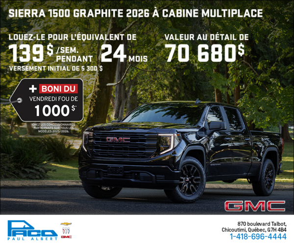 Le GMC Sierra 1500 2026