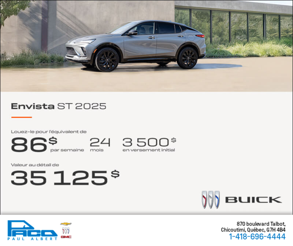 Procurez-vous la Buick Envista 2025