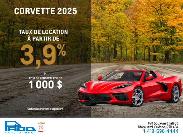 Procurez-vous le Chevrolet Corvette 2025