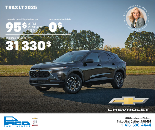 Procurez-vous le Chevrolet Trax LT 2025