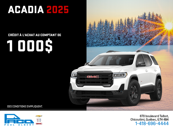 Le GMC Acadia 2025