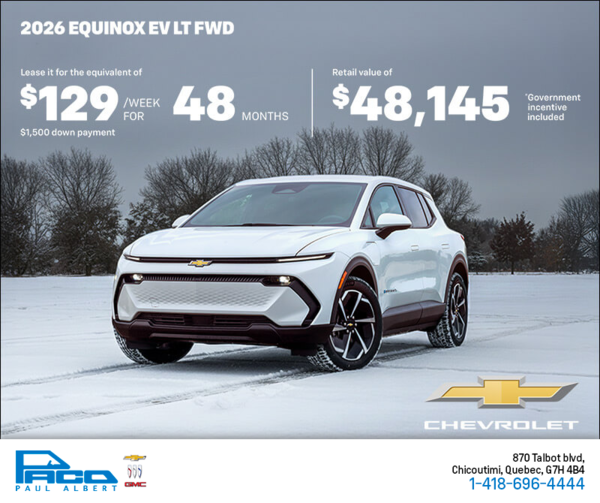 Get the 2026 Chevrolet Equinox EV