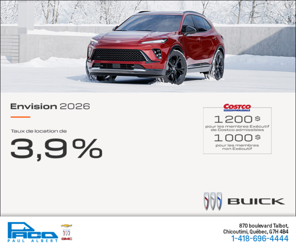 Procurez-vous la Buick Envision 2026