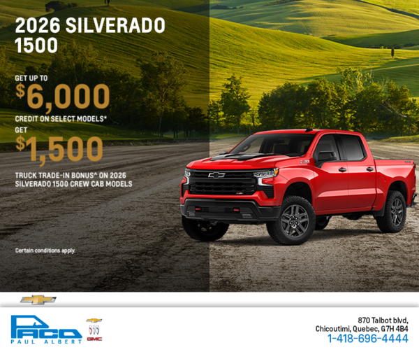 Get the 2026 Chevrolet Silverado 1500