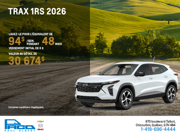 Le Chevrolet Trax 2026