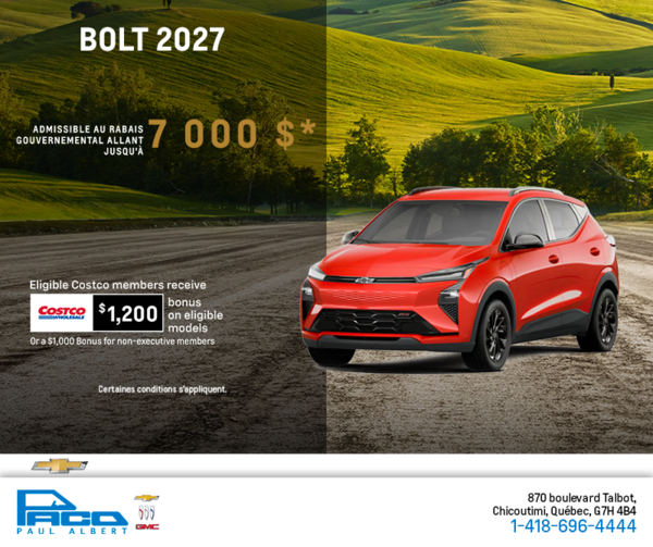 Procurez-vous le Chevrolet Bolt 2027