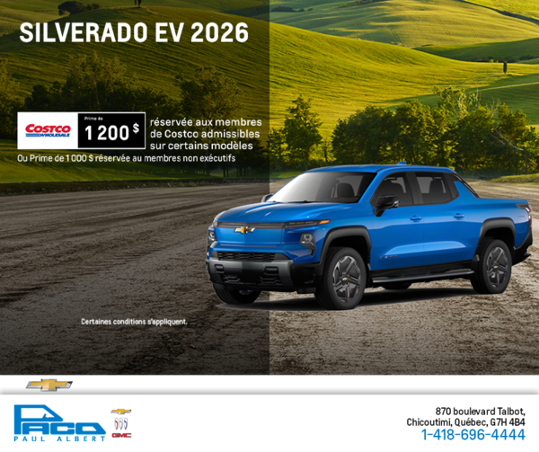 Procurez-vous le Chevrolet Silverado EV 2026