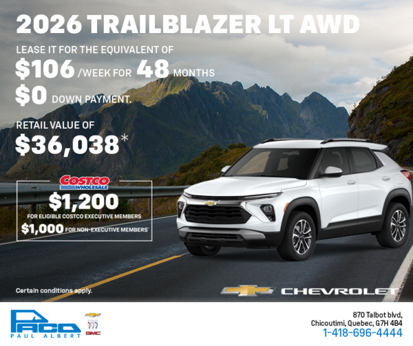 Get the 2026 Chevrolet Trailblazer LT AWD