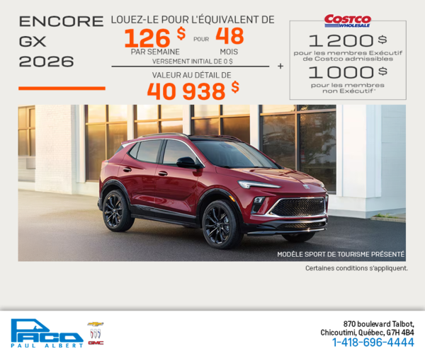 Procurez-vous le Buick Encore GX 2026
