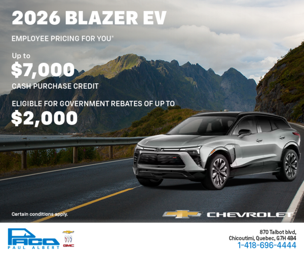 Get the 2026 Chevrolet Blazer EV