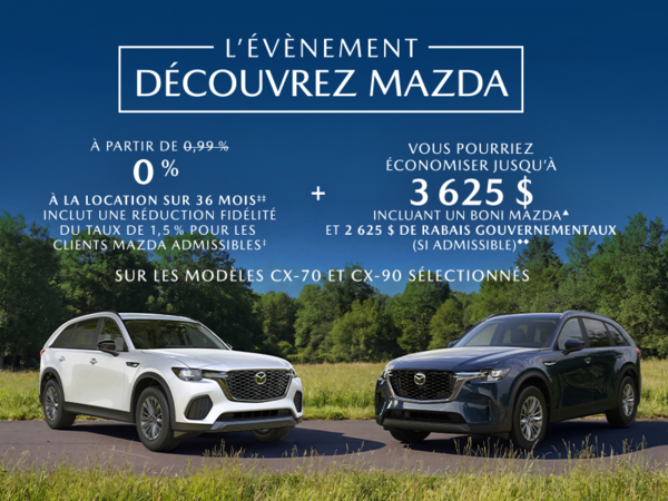 L'événement découvrez Mazda