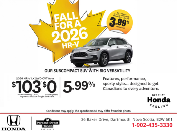 Get the 2026 Honda HR-V!