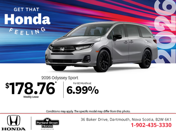 Get the 2026 Honda Odyssey!