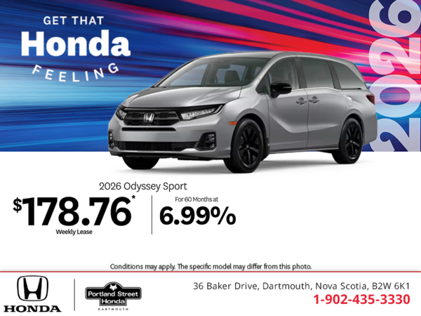 Get the 2026 Honda Odyssey!