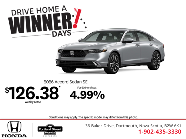 Get the 2026 Honda Accord!