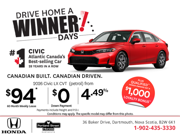 Get the 2026 Honda Civic!